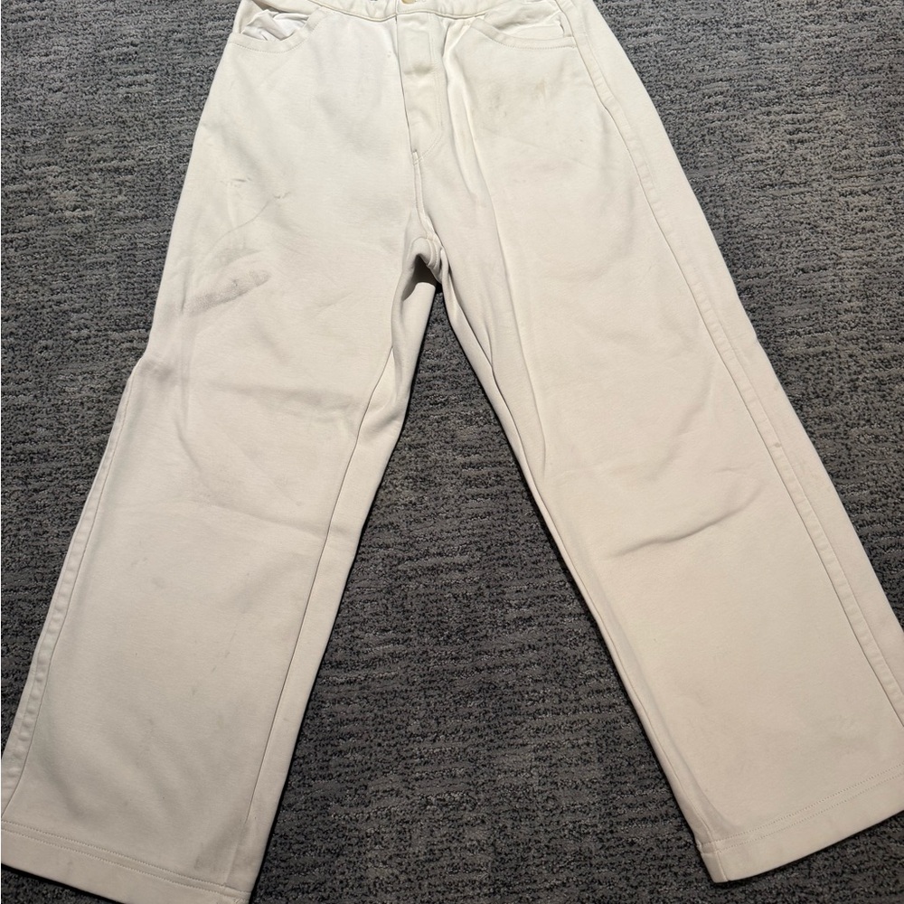 White Wide-Leg Pants